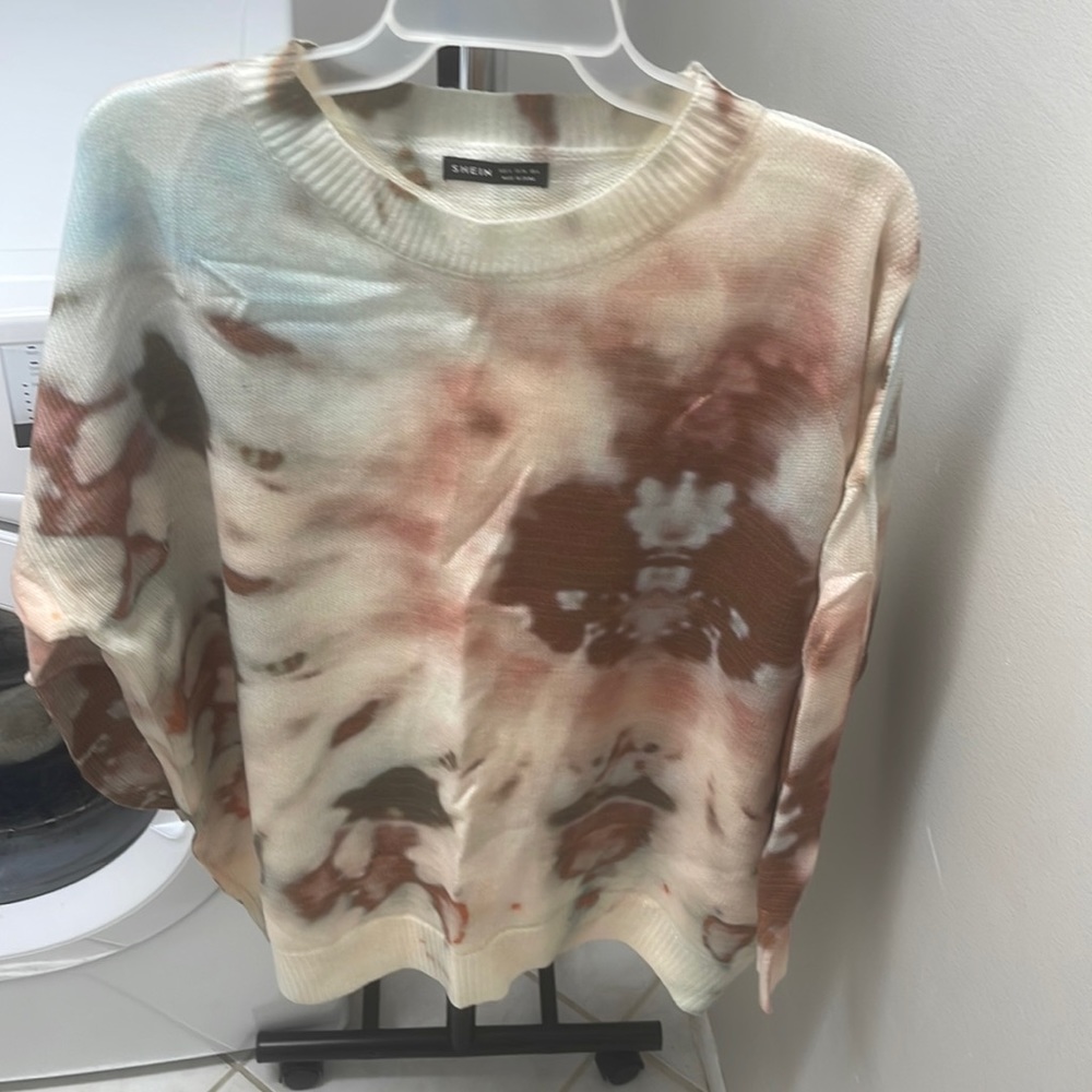 SHEIN tie dye sweater oversize fit